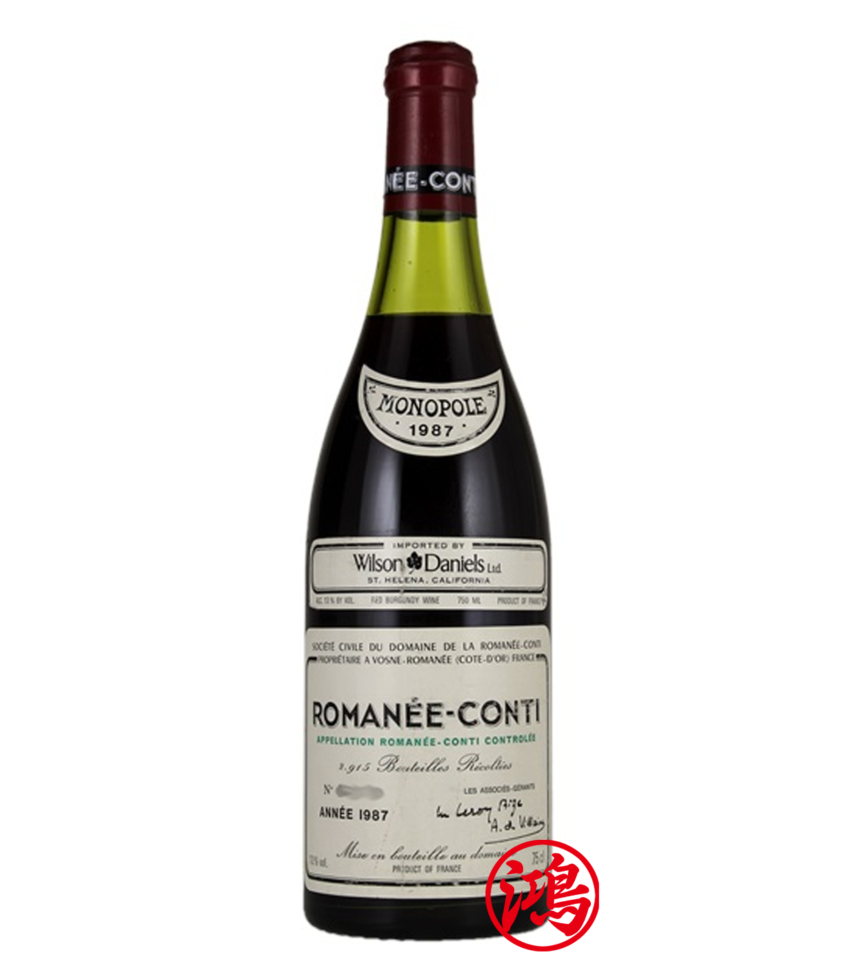 回收1987年 Romanee Conti Domaine de la Romanee Conti 羅曼尼康帝紅酒|價格查詢