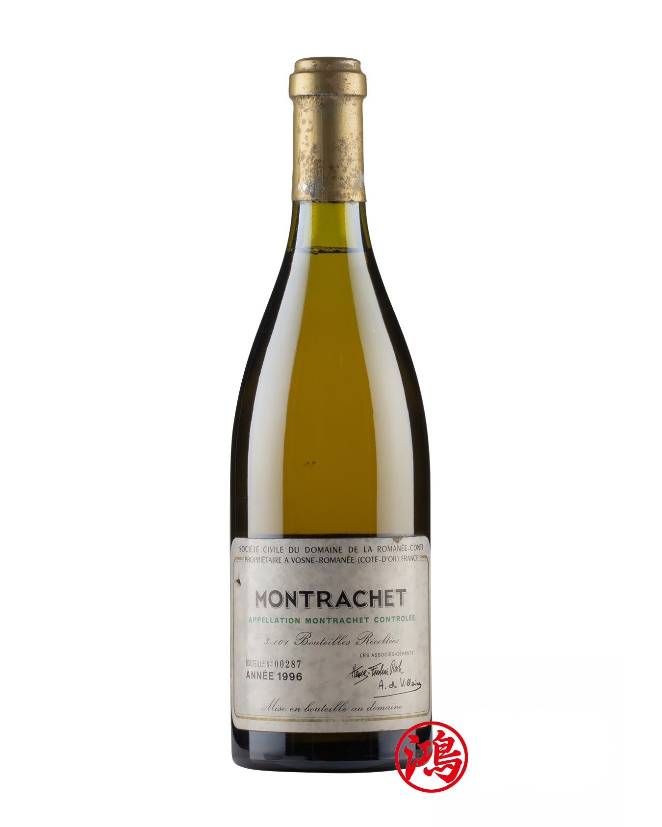 葡萄酒回收服務：高價回收蒙哈榭葡萄酒Montrachet 1996 Domaine de la Romanée-Conti【天鴻商行】