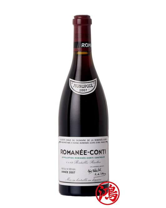 香港回收各種紅酒：回收Romanee Conti Domaine de la Romanee Conti 2007年羅曼尼康帝紅酒