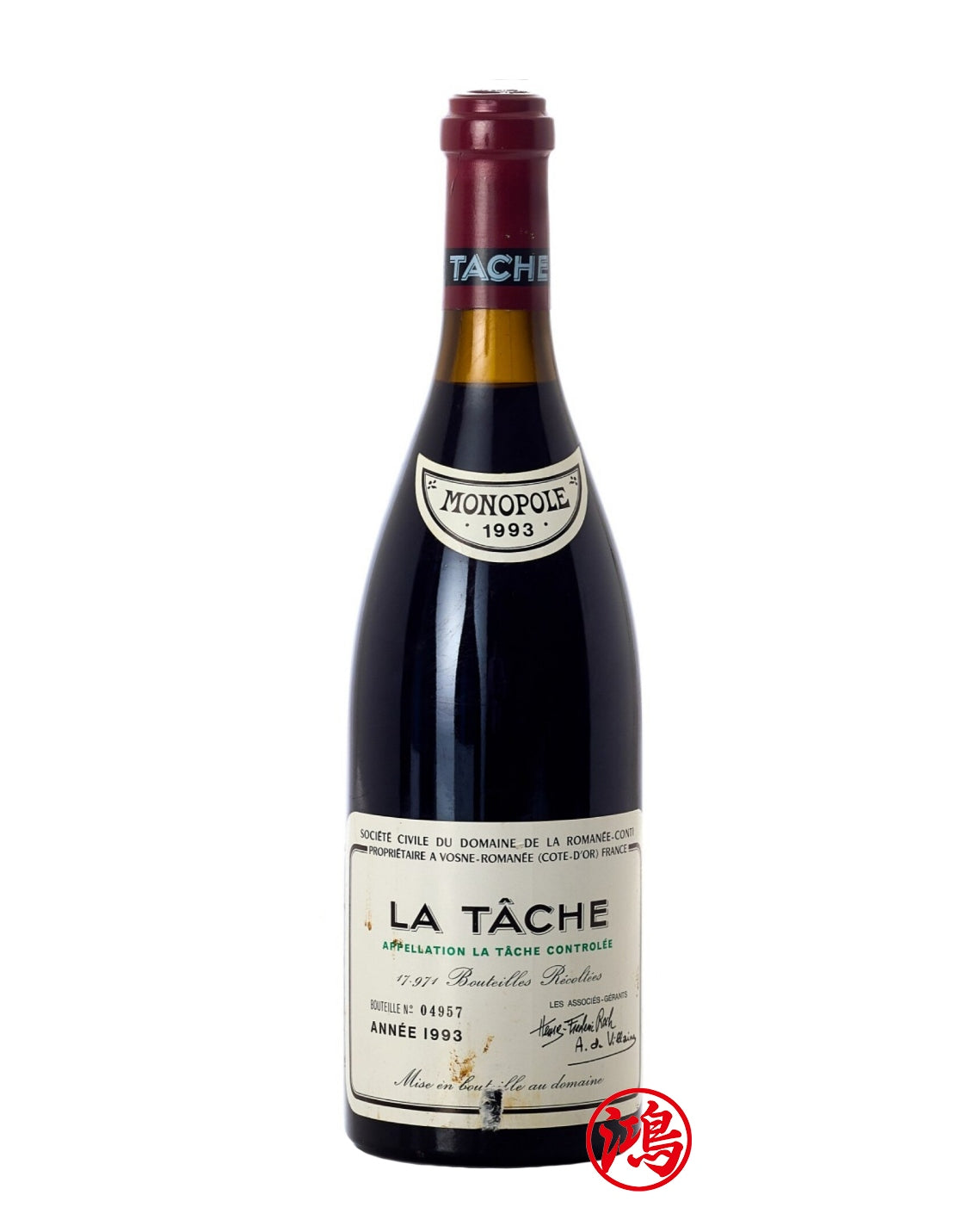 香港高價上門收購DRC紅酒：1993 Domaine de la Romanée-Conti La Tâche 拉塔希紅酒專業回收