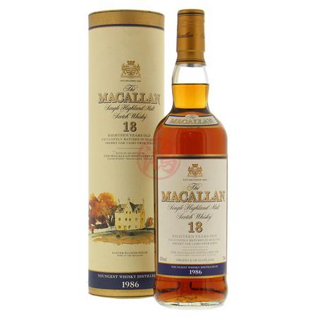 麥卡倫18年 圓瓶 莊園 雪莉桶 MACALLAN 18YO 1986 威士忌 麥卡倫威士忌 whisky macallan 回收威士忌
